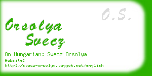orsolya svecz business card